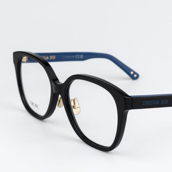 NEW Dior LAPARISIENNEDIORO S3F 1000 Shiny Black Blue Women Eyeglasses - Picture 6 of 10